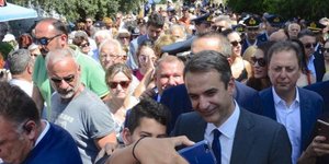 Κυριάκος Μητσοτάκης και Σπήλιος Λιβανός, στη Λευκάδα