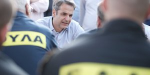 Ο Κυριάκος Μητσοτάκης στον Υμηττό