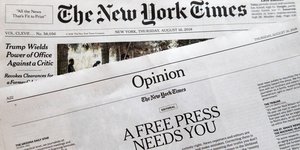 Εξώφυλλο της εφημερίδας New York Times