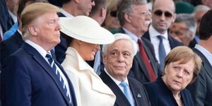Ντόναλντ Τραμπ, Μελάνια Τραμπ, Προκόπης Παυλόπουλος βλέμμα, Ανγκελα Μέρκελ