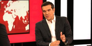 Ο Αλέξης Τσίπρας στην τηλεόραση του Alpha 