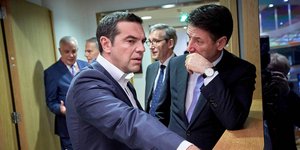 Ο Αλέξης Τσίπρας και ο Τζουζέπε Κόντε