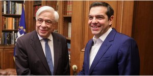 Ο Αλέξης Τσίπρας στο Προεδρικό Μέγαρο