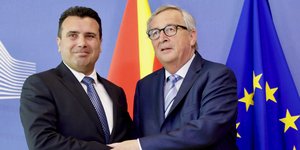 Ο Ζόραν Ζάεφ με τον Ζαν Κλοντ Γιούνκερ