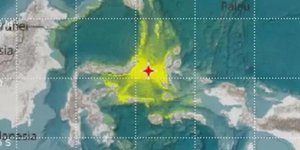 Χάρτης του επίκεντρου του σεισμού στην Ινδονησία