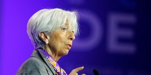 Η Κριστίν Λαγκάρντ σε πρόσφατη ομιλία της ως επικεφαλής του ΔΝΤ