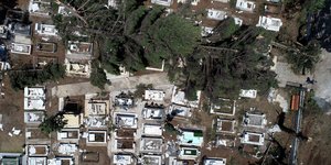 Εικόνες καταστροφής με αεροφωτογραφία στην Χαλκιδική