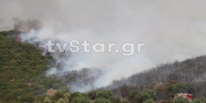 Φωτιά σε βουνό στη Μακρακώμη