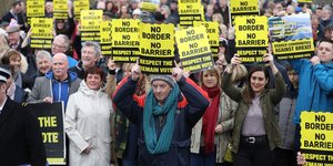 Διαδηλωτές στην Ιρλανδία για το Brexit