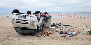 Το μοιραίο τροχόσπιτο που ανετράπη στη Χαλκιδική