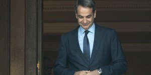 Ο πρωθυπουργός Κυριάκος Μητσοτάκης στο Μέγαρο Μαξίμου