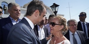 Ο Κυριάκος Μητσοτάκης στο Μάτι