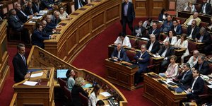 Μητσοτάκης, ομιλία Τσίπρα στα έδρανα της αντιπολίτευσης