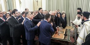 Η ορκωμοσία της νέας κυβέρνησης Μητσοτάκη