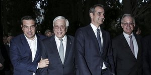 Τσίπρας, Παυλόπουλος, Μητσοτάκης, Τασούλας στο Προεδρικό