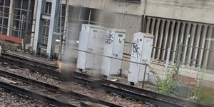 Σκύλος τρέχει σε ράγες τρένου