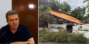 Στη Χαλκιδική, μετά τη θεομηνία, ο Μιχάλης Χρυσοχοίδης