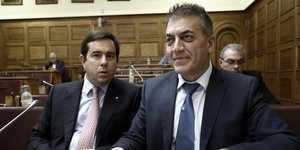 Ο Νότης Μηταράκης με τον Γιάννη Βρούτση