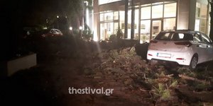 Πεσμένο δέντρο έξω από ξενοδοχείο