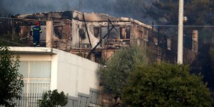 Καμένο σπίτι στην Παιανία