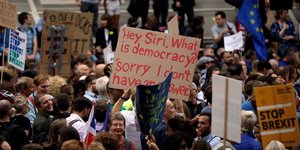 Brexit Britain protestors
