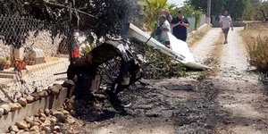 Συντρίμμια σε δρόμο της Μαγιόρκα