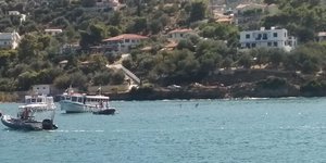 Το σημείο πτώσης του ελικοπτέρου στη θαλάσσια περιοχή μεταξύ Πόρου-Γαλατά