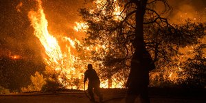 Ολονύχτια μάχη με τις φλόγες στην Εύβοια