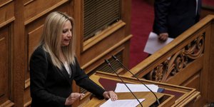 Η Φώφη Γεννηματά στη Βουλή