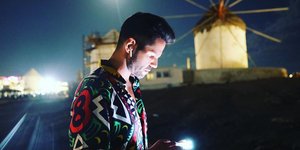 Ο Γιώργος Τσαλίκης σε μια φωτογραφία του από τη Μύκονο