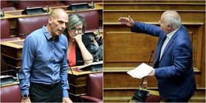 Γιάνης Βαρουφάκης και Νίκος Καραθανασόπουλος