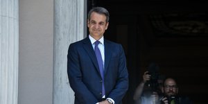 Ο Κυριάκος Μητσοτάκης στο Μέγαρο Μαξίμου