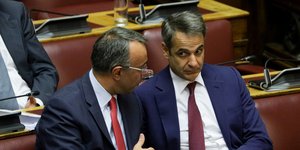 Χρήστος Σταϊκούρας και Κυριάκος Μητσοτάκης