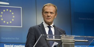 Ο πρόεδρος του Ευρωπαϊκού Συμβουλίου, Ντόναλντ Τουσκ