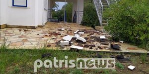 Ζημιές σε σπίτια από τον ανεμοστρόβιλο