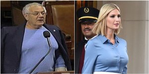 Εκπρόσωπος του Κογκρέσου αριστερά και η κόρη του Ντόναλντ Τραμπ, Ιβάνκα δεξιά