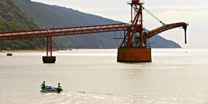 Μηχάνημα εξόρυξης στα μεταλλεία Κασσάνδρας