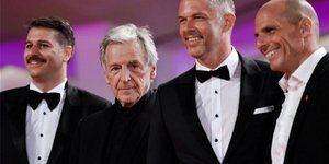 Ο σκηνοθέτης και οι πρωταγωνιστές της ταινίας, στη Βενετία