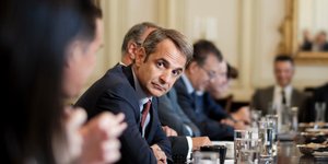 Ο Κυριάκος Μητσοτάκης στο υπουργικό συμβούλιο