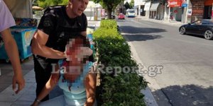 Σκληρές εικόνες μέρα μεσημέρι στη Λαμία