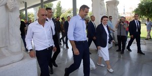 Ο Κυριάκος Μητσοτάκης στο Αρχαιολογικό Μουσείο Θεσσαλονίκης