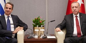 Κυριάκος Μητσοτάκης και Ρετζέπ Ταγίπ Ερντογάν στη Νέα Υόρκη 