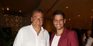 Ο Δημήτρης Ουγγαρέζος με τον Γιώργο Λιάγκα