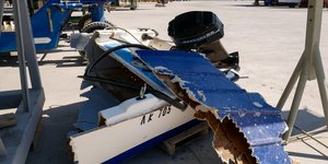 Οτι απέμεινε από την βάρκα που εμβόλισε το ταχύπλοο του Γάλλου επιχειρηματία