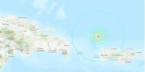 Χάρτης σεισμού στο Πουέρτο Ρίκο