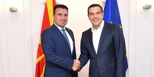 Ο Ζόραν Ζάεφ και ο Αλέξης Τσίπρας