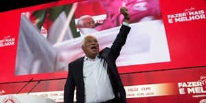 Ο απερχόμενος Σοσιαλιστής πρωθυπουργός της Πορτογαλίας, Αντόνιο Κόστα σε πρόσφατη προεκλογικη του συγκέντρωση