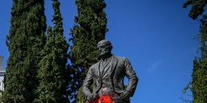 Βανδαλισμός στο άγαλμα Τρούμαν