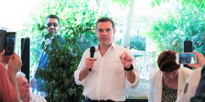 Ο Αλέξης Τσίπρας σε ομιλία στην Αχαΐα