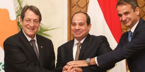 Στιγμιότυπο από την τριμερή Ελλάδας-Κύπρου-Αιγύπτου 